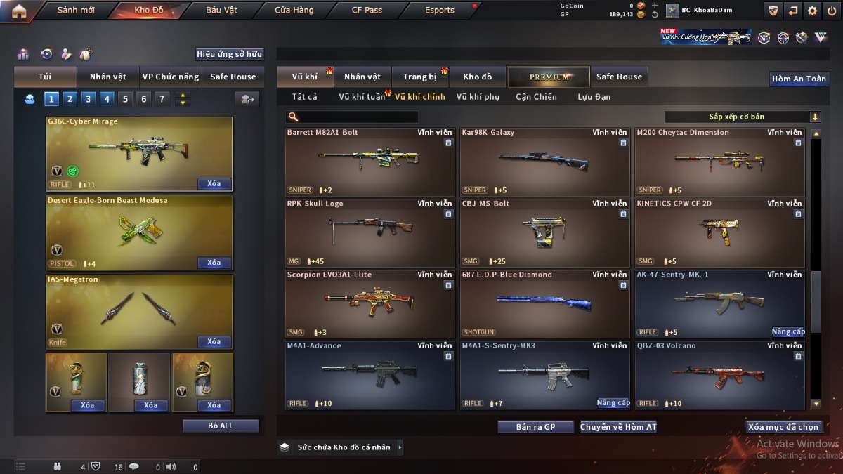 shop acc cf uy tin gia re